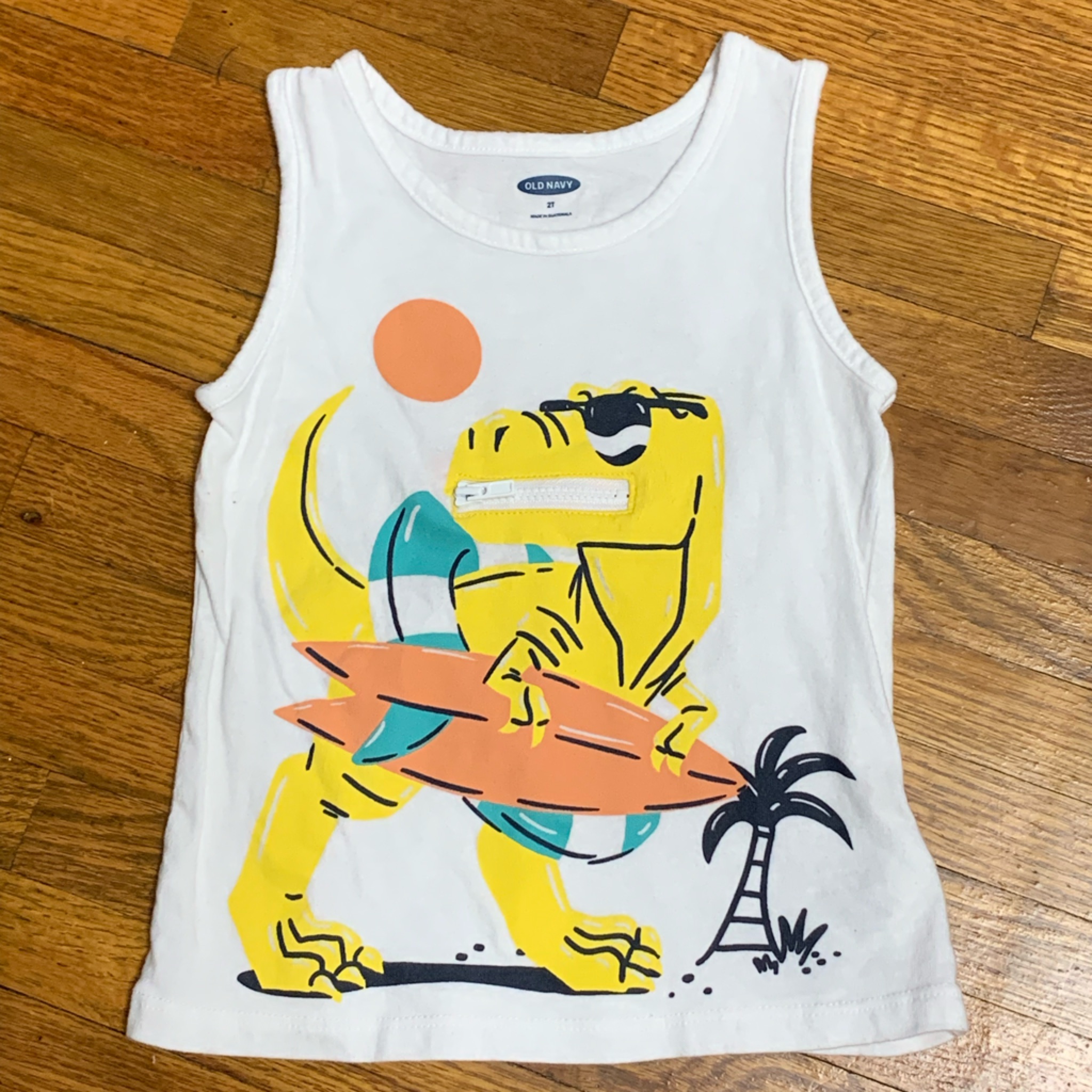 Old Navy T-Rex Boys Tank Top